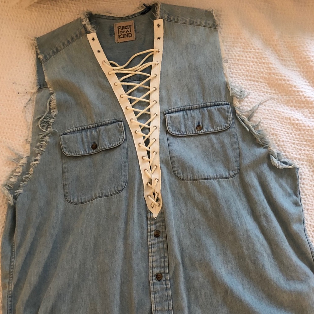 REPURPOSED DENIM DRESS